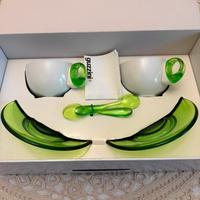 Guzzini 2 tazze cappuccino+piattini+cucchiaini