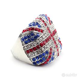Anello Spesso Regno Unito Ring Union Jack Flag