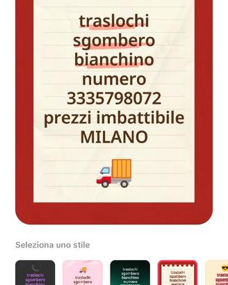 Traslochi, sgombero, montaggio, smontaggio e altro
