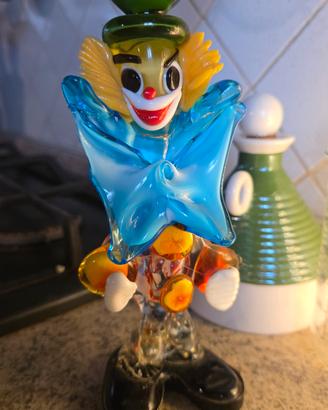 Clown In Vetro Di Murano Murano Glass H20cm 