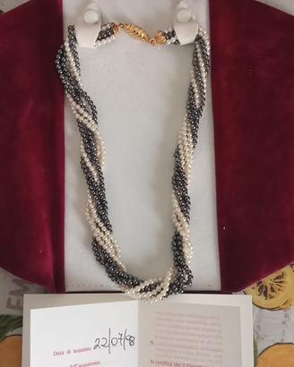 Torchon di perle con chiusura in oro 18kt