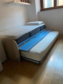 Letto per ragazzi con materassi.