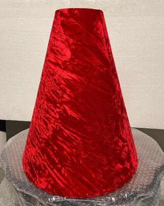 Paralume conico in velluto rosso Confalone