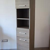 Colonna porta asciugamani color rovere scuro