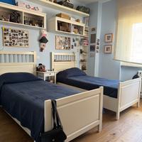 Letti  IKEA HEMNES bianchi + materassi in lattice