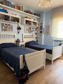 Letti  IKEA HEMNES bianchi + materassi in lattice