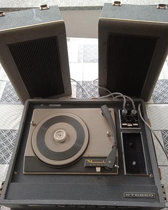 Giradischi a valigia vintage Monarch