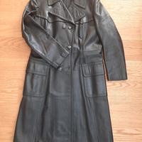 Soprabito pelle donna vintage nero