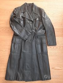 Soprabito pelle donna vintage nero