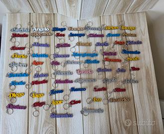 Stock 61 Portachiavi con nomi