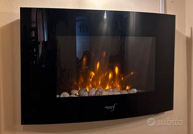 Camino Elettrico da Parete Mastro Fuego - Vetro Ne