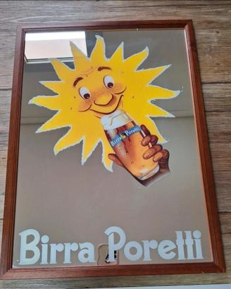 Quadro specchio vintage Birra Poretti