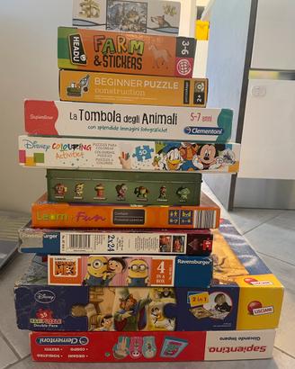 Puzzle , domino Foodies, tombola animali