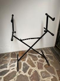 Supporto Piano Tastiera Doppio