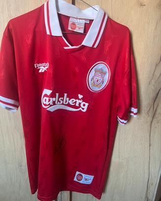 Maglietta vintage liverpool+firma jonh branes