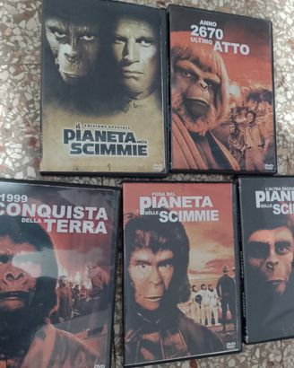 5 dvd il pianeta delle scimmie