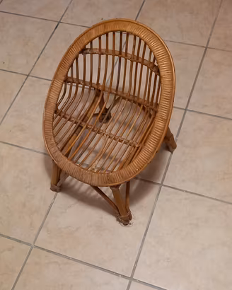 Poltroncina in bambù per bambini vintage