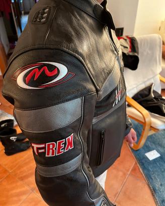Giacca in pelle moto (taglia 48)