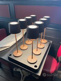 Lampada led da tavol ritorante h39 cm color bronzo
