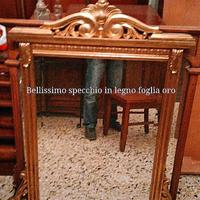 Specchio foglia oro