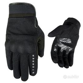 GUANTO TESSUTO MOTO STORMER NERO PROTEZIONI NOCCHE