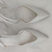 Scarpe bianche tacco