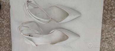 Scarpe bianche tacco