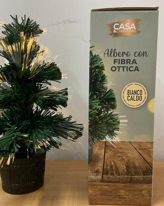 Albero Natale con luci in fibra ottica