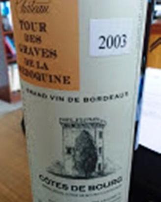 vino Bordeaux Grande Réserve Côtes de Bourg 2003