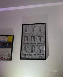 Quadro Monster Energy Ultra White Fatto a Mano