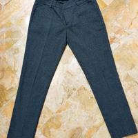 Pantaloni donna grigi a fantasia