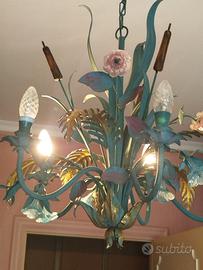 lampadario in ferro battuto 