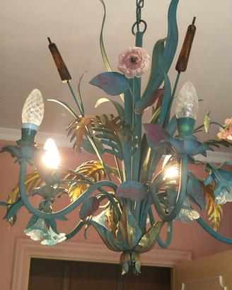 lampadario in ferro battuto 