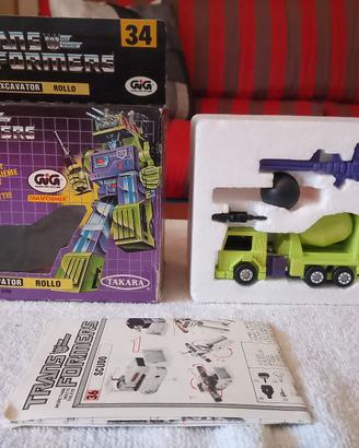 TRANSFORMERS G1 EXCAVATOR ROLLO - GIG 1984