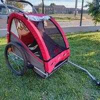 Rimorchio +passeggino per bici