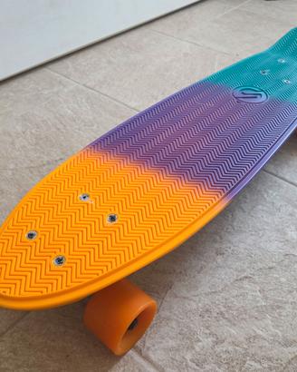 Skateboard Oxelo Big Yamba arancione-viola-blu