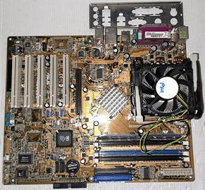 Scheda madre + cpu + ram vintage