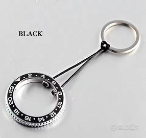 Portachiavi lunetta GMT black acciaio Tribut Rolex