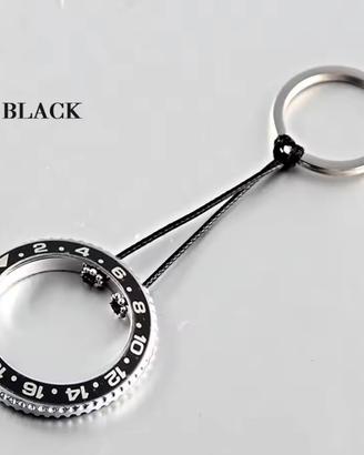 Portachiavi lunetta GMT black acciaio Tribut Rolex
