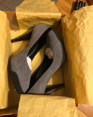 Scarpe Tods décolleté camoscio grigio