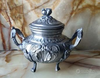 Zuccheriere/lattiere/scatola peltro vintage 50-70
