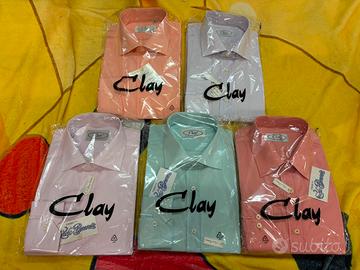 5 pezzi di camicia tg.41Clay 100%CO made in Italy