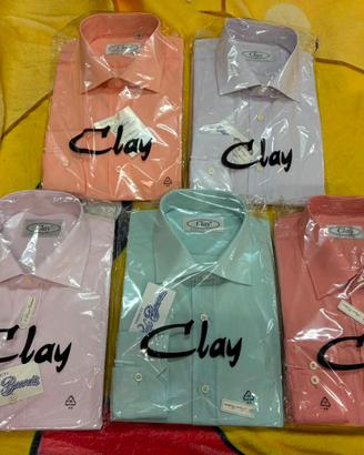 5 pezzi di camicia tg.41Clay 100%CO made in Italy