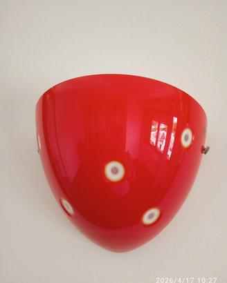 Applique in vetro rosso vintage