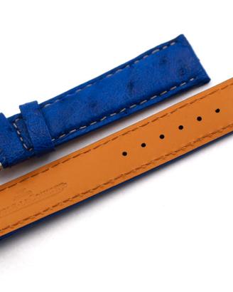Cinturino Jaeger Le-Coultre Struzzo Blu 17 mm