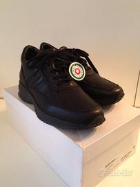 Scarpe Pancaldi, vera pelle cervo nero, taglia 38