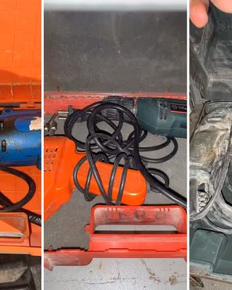 3 trapani elettrici a filo con valigetta