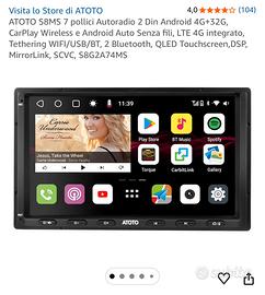 Autoradio 2 Din Carplay Android Auto Atoto s8ms