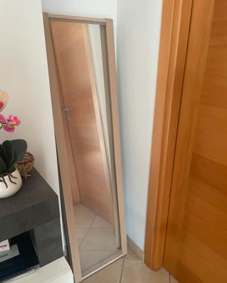 Specchio effetto rovere 40x150