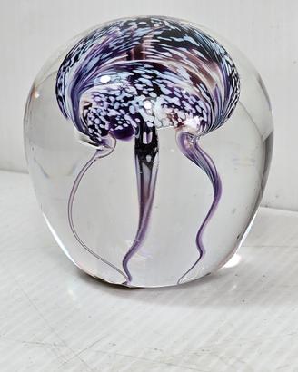 fermacarte vintage medusa in vetro soffiato 